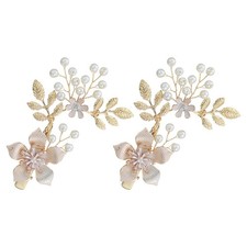 2 Pcs Hair Accessories for Women Flower Headpiece with Pin Girls Floral Wedding