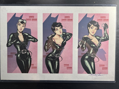 SIGNED Amanda Conner Catwoman Print 11x17 Selina Kyle Batman Triptych DC Comics