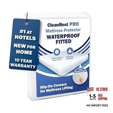 CleanRest Waterproof Mattress Fitted Sheet Protector, Ultimate Defense Queen