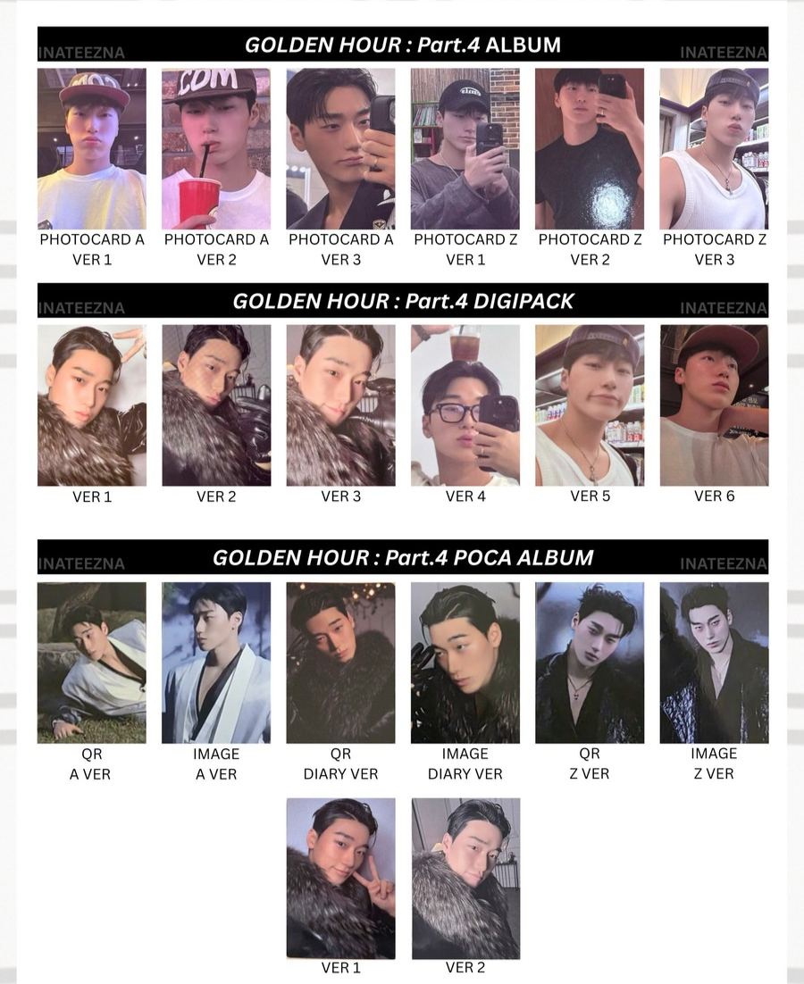 ATEEZ Golden Hour: Part 4 Official Photocard KPOP San Seong Hwa