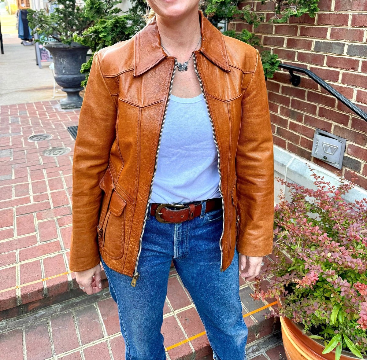 Vtg East West Musical Instruments Leather Jacket | 1960's East West Jacket View 4