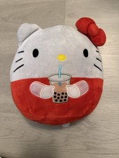 Squishmallow Gray Hello Kitty Retired 2022 Boba Hello Kitty Rare 8 Kawaii