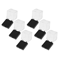 6 Pcs Rock Collection Stone Display Box Clear Boxes Small Crystal