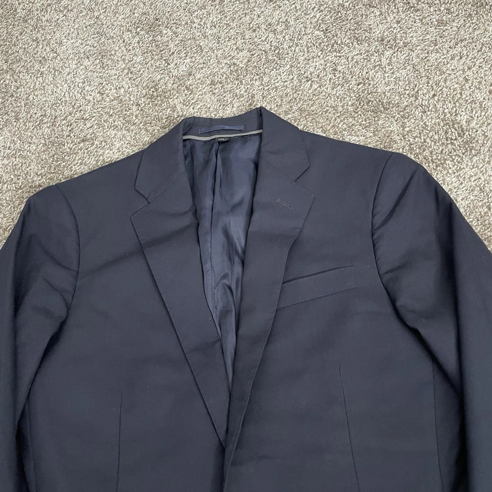 J Crew Loro Piana Ludlow Blazer Mens 34S Navy Blue Superfine Wool Slim Fit EUC - Image 2 of 4