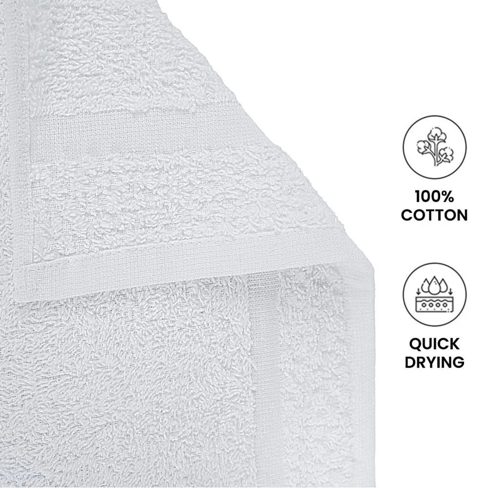 Extra Large Cotton Bath Towels For Bathroom Absorbent Shower Towel Bulk 10ct - Image 4 of 4