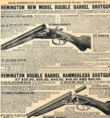 1969 Remington New Model Shotguns 1901 Repro Advertisement Sears Firearms DWU16F