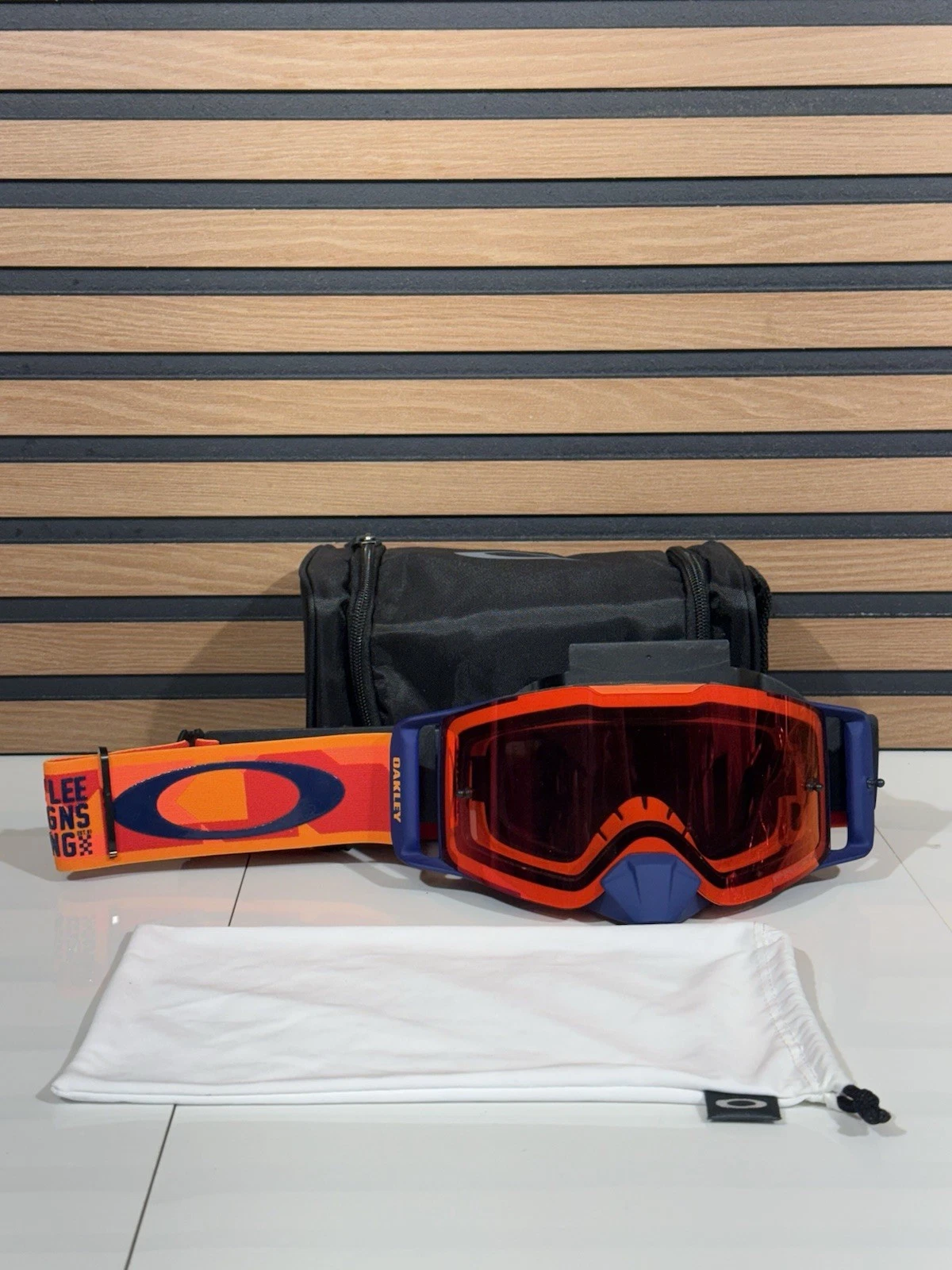 Oakley Front Line MX Goggles TLD Confetti Orange / Red - Red Prizm