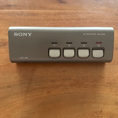 Sony SB-V40S AV Selector Audio S-Video 4 Way Splitter Switch, Gaming Switch