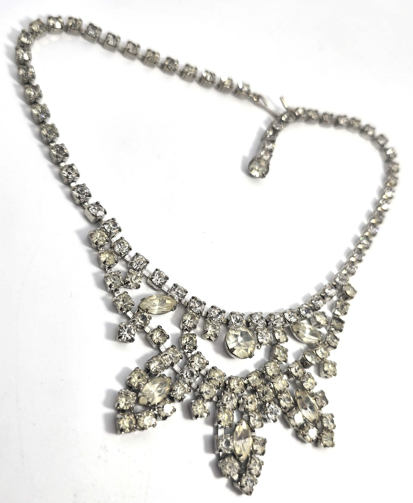 Weiss large clear sparkling statement signed rhin… - image 2