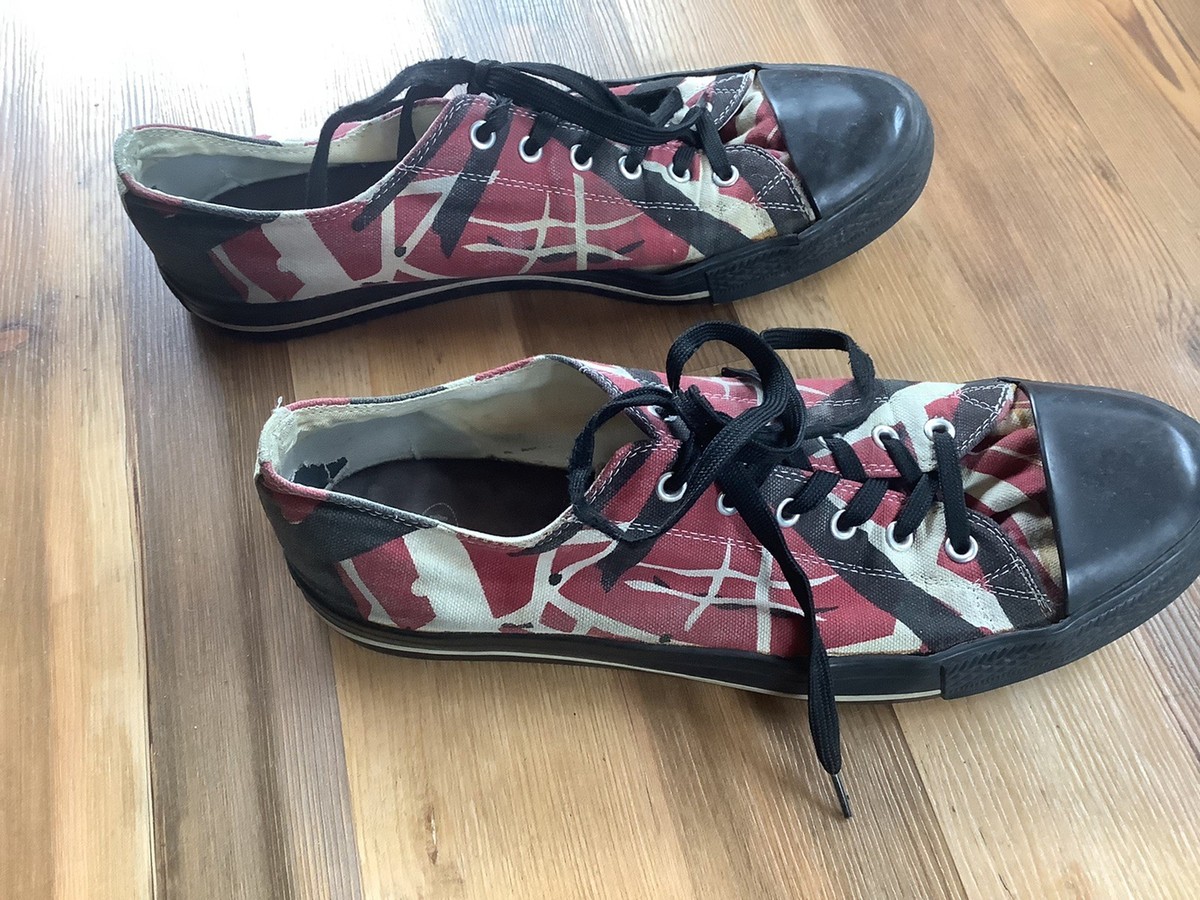 Eddie Van Halen 5150 Sneakers 13 Red Frankenstein | eBay