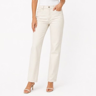Jessica Simpson Rolled Crop Skinny Jeans Cream Off White Size 4/27 10419