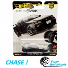 CHASE! Hot Wheels Nissan GT-R V-Spec II BNR34 Nero Auto Cultura Icone Senza Tempo