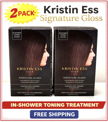 Kristin Ess Signature Gloss, Chocolate Cosmo Dark Golden Brown- Lot Of 2