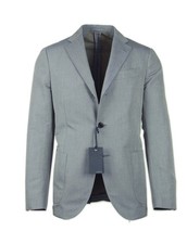 Lardini Blue Cotton Solid Sportcoat - 44/54 - PS32546AE1068 