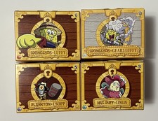 NEW Set Of 4 McDonald s SpongeBob x One Piece Luffy, Gear 5 Luffy, Usopp, Linlin