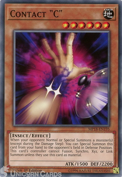 MP18-EN195 Contact ""C"" Common 1st Edition Mint Yu-Gi-Oh! Card