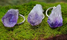 Amethyst Natural Purple Crystal Point Keychain Calming Energies Clarity Peace
