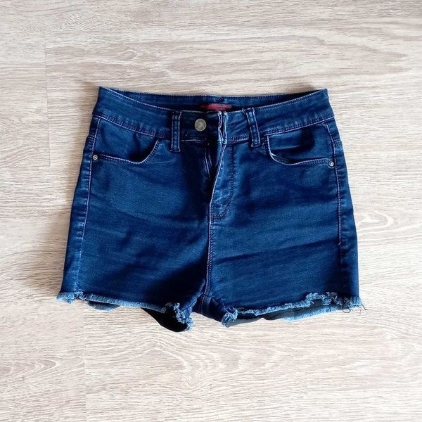 Women Denim Shorts Navy 34 #C08M