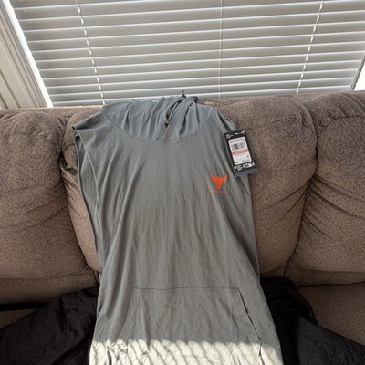 Under Armour Project Rock Men's 3XL Big & Tall Gray Sleeveless Hoodie Pockets
