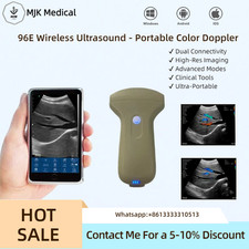 Portable 96E Wireless Ultrasound with Color Doppler, WiFi & USB Probe