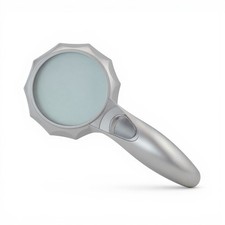 LED Juwelierlupe Leselupe Handlupe Lesehilfe 4 x Vergr&ouml;&szlig;erung Lupe (silber)