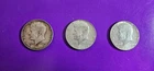 LOT OF (3) 1968 - 1969 (40% SILVER) Kennedy Half Dollar Denver mint