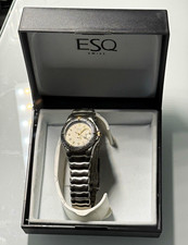 ESQ Esquire Swiss Quartz Diver Watch 100m Stainless Steel Bracelet Date Box