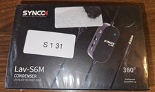 Synco Lav-S6M Black 360 Degree Lavalier USB Rechargeable Condenser Mic Brand New