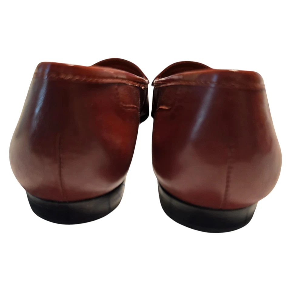 Enzo Angiolini ‘Liberty’ Burgundy/Rose Leather Flats Women's Size 6.5 M Brazil - Image 3 of 4