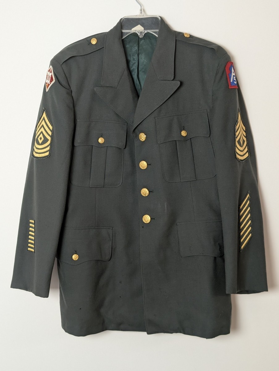 Vintage US Army AG-44 Green Dress Uniform Jacket Sergeant First