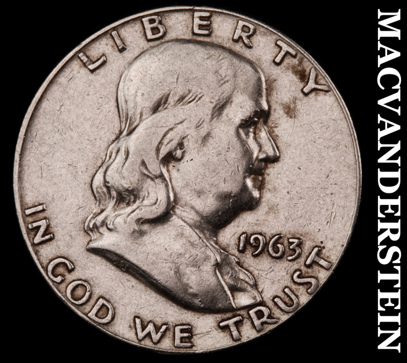 1963-D Silver Franklin Half Dollar - Scarce  Better Date  No Reserve  #M631