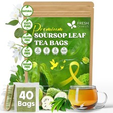 40 Premium Soursop Graviola Leaf Tea Bags, 100 Natural and Pure from Soursop