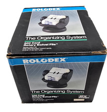 Vtg Rolodex Swivel File NSW-35 Covered Rotary Card File RARE Putty Color NOS NEW