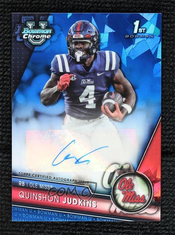 2023 Bowman U Chrome Sapphire Edition Prospect Quinshon Judkins #PA-QJU Auto
