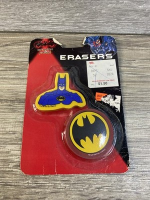 BATMAN Eraser Set Of 2 DC Comics New Impact Inc. 1997