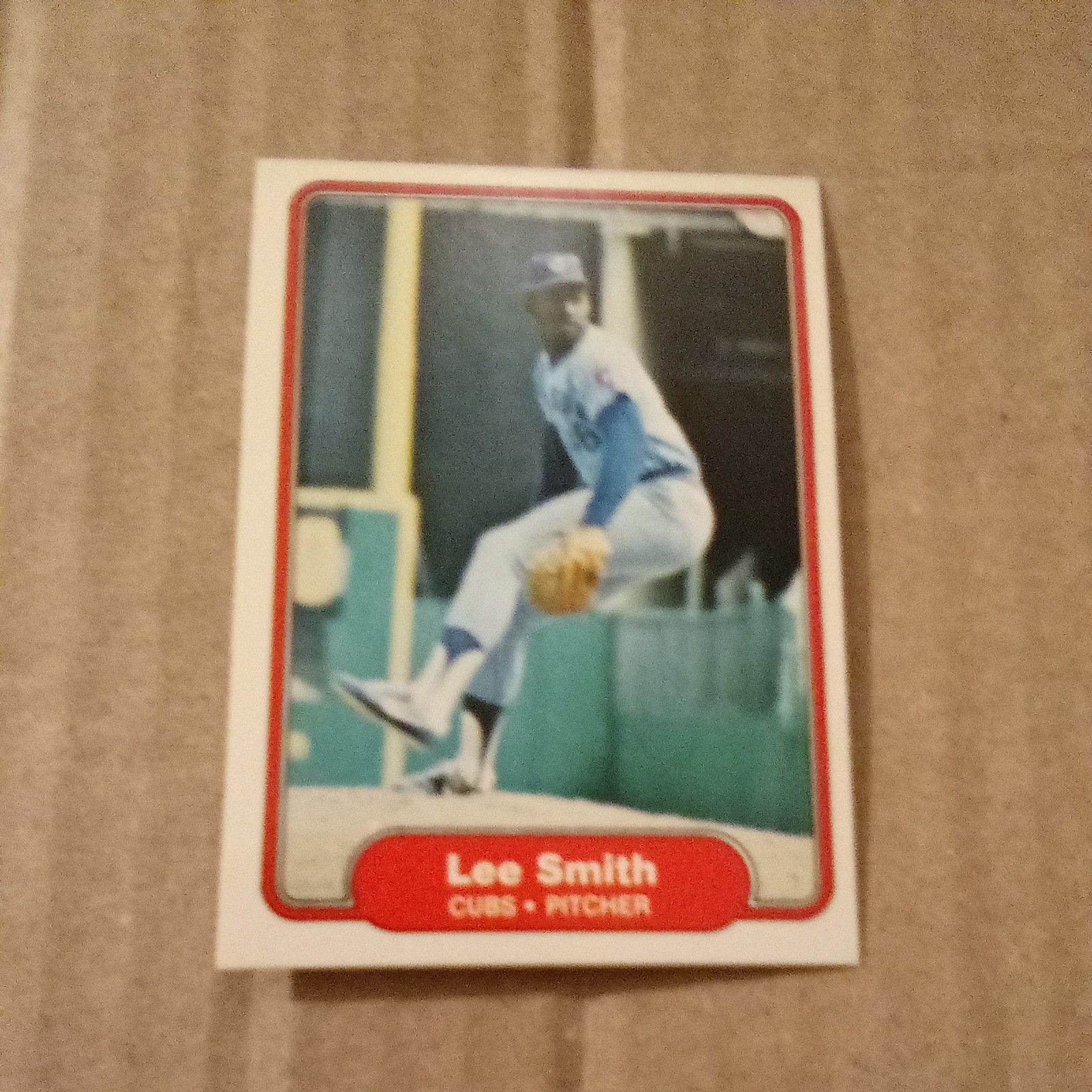 1982 Fleer HOF Lee Smith #603 Cubs NM Rookie Vintage Error Logo Upside Down U