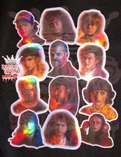 12 pcs Stickers: Stranger Things Holographic Stickers