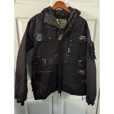 Grenade Fatigue Project Snowboard Ski Jacket Black Mens Small Ski Snowboard coat