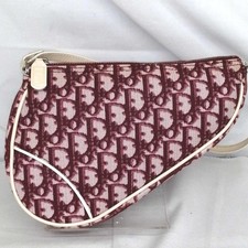 Christian Dior Saddle Bag Pink CM0072 Vintage Authentic From Japan