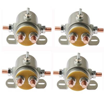 4Pcs Solenoid Relay Switch for Prestolite Ramsey Winch Golf Continuous Duty 12V