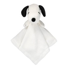 Lambs  Ivy Peanuts Snoopy Lovey White/Black Plush Security Blanket