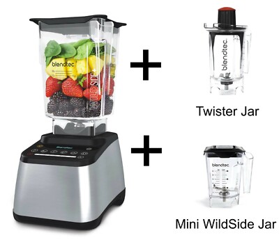 Mixer BLENDTEC Designer 725 Silber +Twister jar  +Mini WildSide Jar NEU