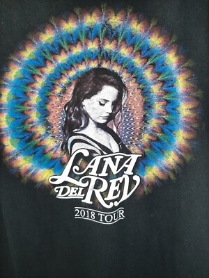 RARE HTF Lana Del Rey LDR 2018 Double Sided TOUR Shirt M | eBay