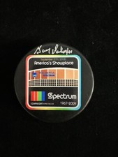 GARY DORNHOEFER Signed Autographed Hockey SPECTRUM Puck Philadelphia Flyers COA
