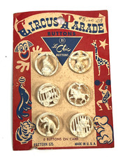 Antique Circus Parade Le Chic on Card Button pin shirt coat belt pants