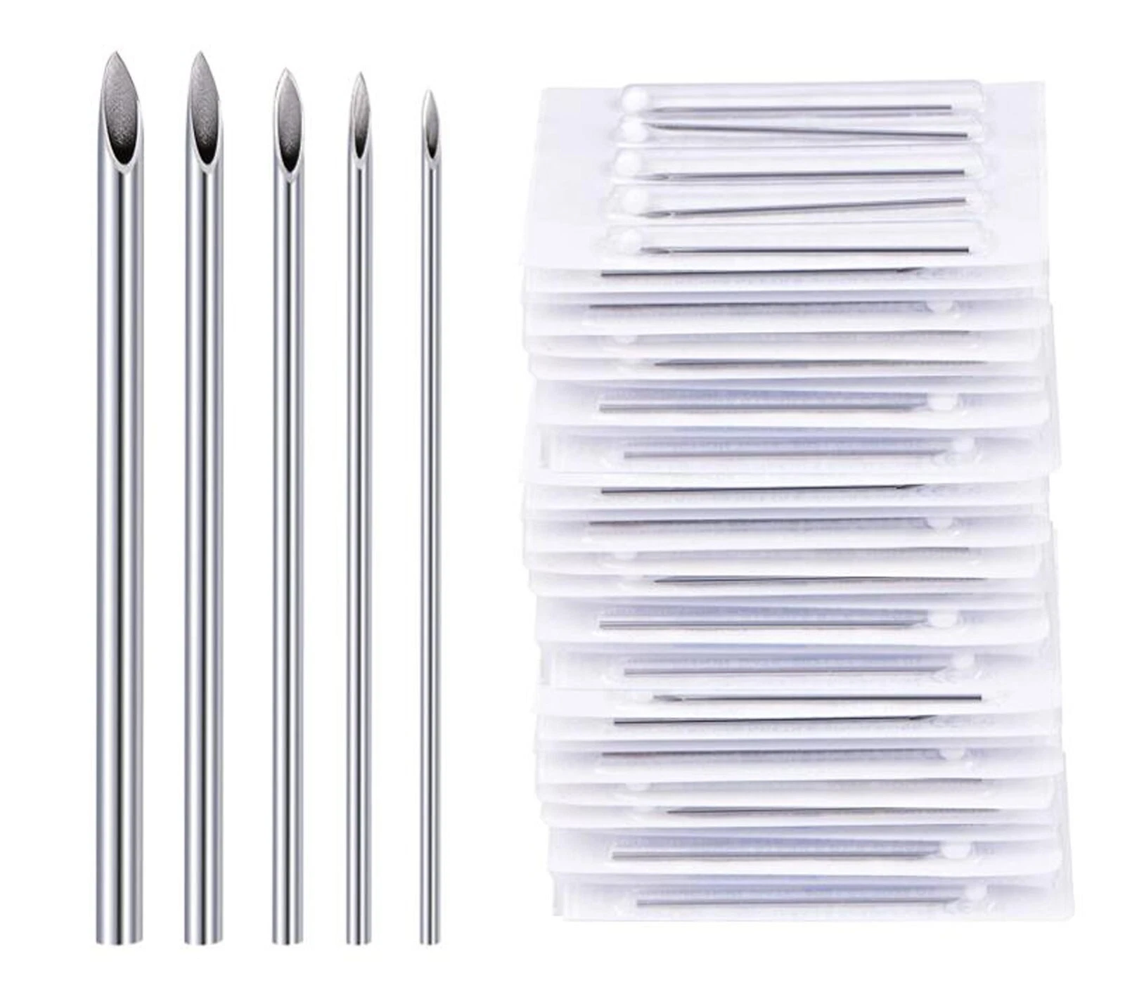 10,30,50 Sterile Body Piercing Needles 10,12,13,14,15,16,18,20G Navel Ear Nose image 2