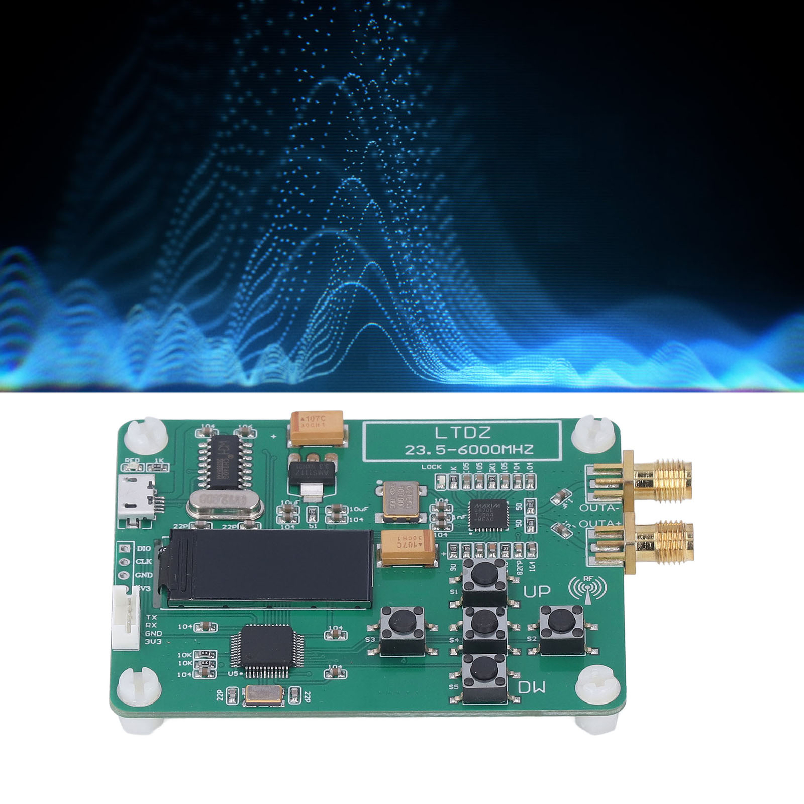 13.56MHz Transmit Source Module - 7-23dBm Adjustable Power Low Noise RF Board