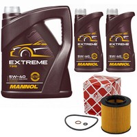 MotoröL Set Mannol 5W-40 Api SN/CH-4 7 Liter + ÖLfilter FüR Bmw 3Er 5Er 6Er X1