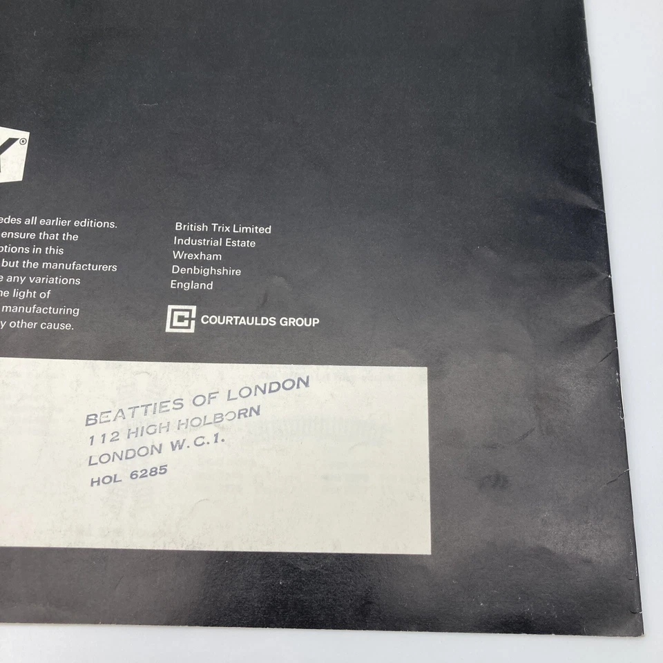 Catálogo Tren Modelo Eléctrico Trix Abril 1966 Londres Foto 3 de 4