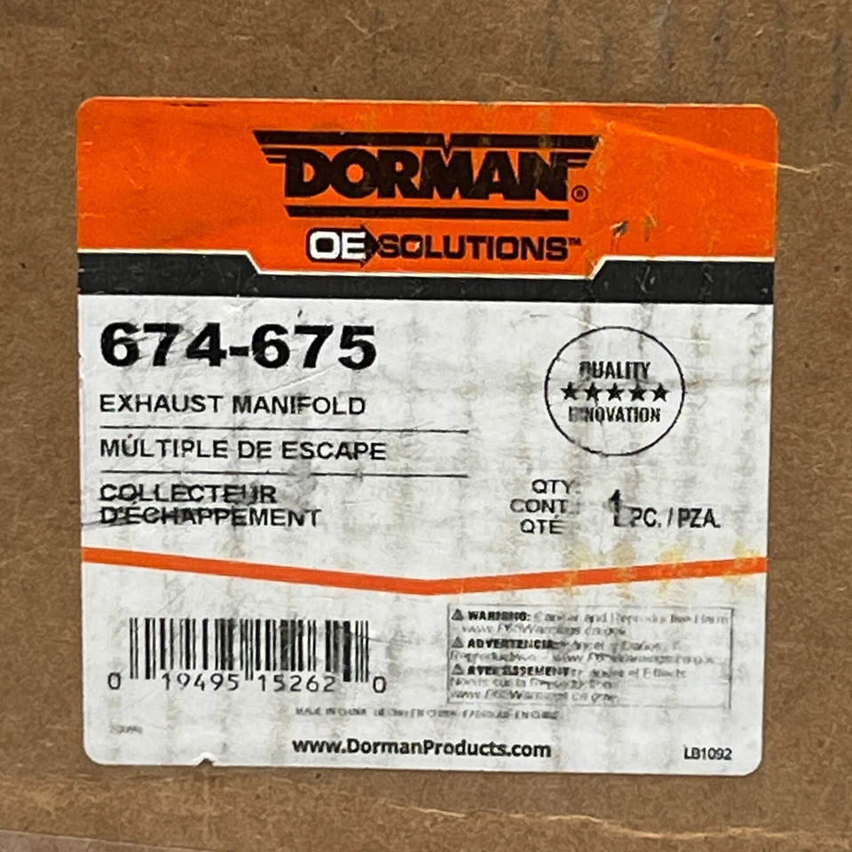 Colectores de escape Dorman 674-675 para camioneta Chevy S10 GMC Sonoma Chevrolet S-10 Foto 2 de 4